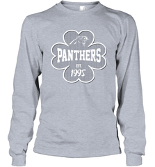 Patrick's Day Shamrock For Carolina Panthers Fans Long Sleeve T-Shirt - kambletee