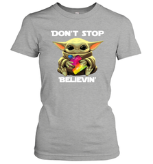 Baby Yoda Autism Awareness dont stop believin Women's T-Shirt - kambletee