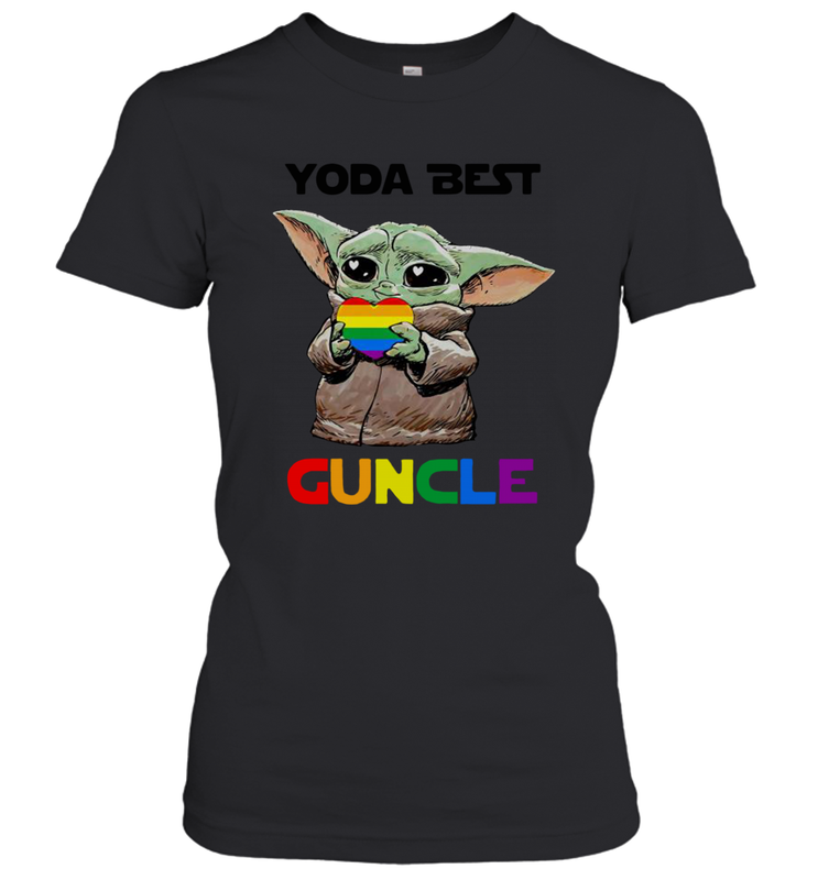 Star Wars Baby Yoda best Guncle LGBT Pride Women's T-Shirt - kambletee