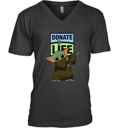 Baby Yoda Dabbing Donate Life Men's V-Neck - kambletee