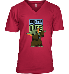 Baby Yoda Dabbing Donate Life Men's V-Neck - kambletee