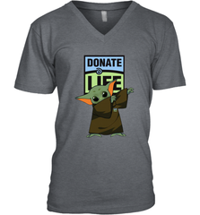 Baby Yoda Dabbing Donate Life Men's V-Neck - kambletee