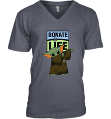 Baby Yoda Dabbing Donate Life Men's V-Neck - kambletee