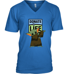 Baby Yoda Dabbing Donate Life Men's V-Neck - kambletee