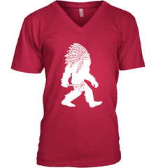 Native American Bigfot Men's V-Neck - kambletee