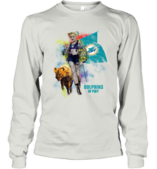 Harley Quinn Miami Dolphins Of Prey Long Sleeve T-Shirt - kambletee