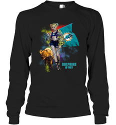 Harley Quinn Miami Dolphins Of Prey Long Sleeve T-Shirt - kambletee