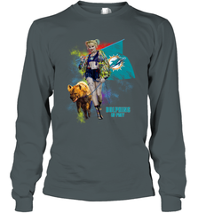 Harley Quinn Miami Dolphins Of Prey Long Sleeve T-Shirt - kambletee