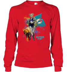 Harley Quinn Miami Dolphins Of Prey Long Sleeve T-Shirt - kambletee