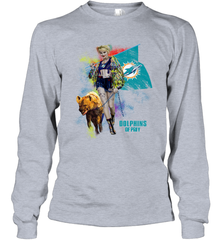 Harley Quinn Miami Dolphins Of Prey Long Sleeve T-Shirt - kambletee