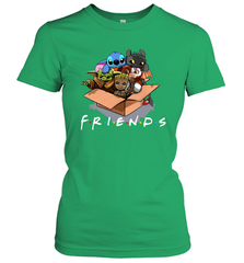 Baby Yoda Groot Stitch Toothless and Gizmo friends Women's T-Shirt - kambletee