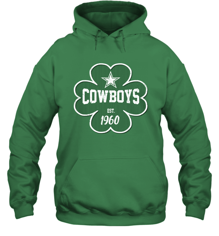 Patrick's Day Shamrock For Dallas Cowboys Fans Hoodie - kambletee