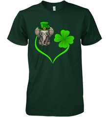Elephant irish heart st patrick's day Premium Men's T-Shirt - kambletee