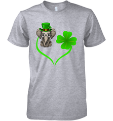 Elephant irish heart st patrick's day Premium Men's T-Shirt - kambletee