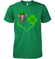Elephant irish heart st patrick's day Premium Men's T-Shirt - kambletee