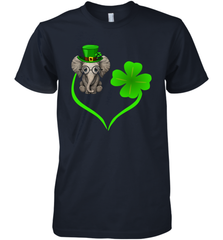 Elephant irish heart st patrick's day Premium Men's T-Shirt - kambletee