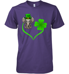 Elephant irish heart st patrick's day Premium Men's T-Shirt - kambletee