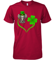 Elephant irish heart st patrick's day Premium Men's T-Shirt - kambletee