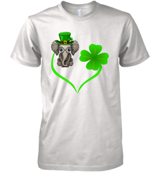 Elephant irish heart st patrick's day Premium Men's T-Shirt - kambletee