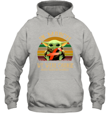 Star Wars Baby Yoda hug Multiple Sclerosis Awareness in March Hoodie - kambletee