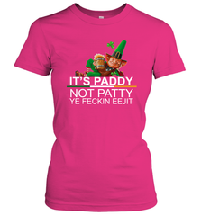Patricks Day Its paddy not patty ye feckin eejit Women's T-Shirt - kambletee