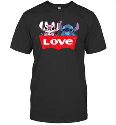 Stitch and Angel love Levi's logo T-Shirt - kambletee