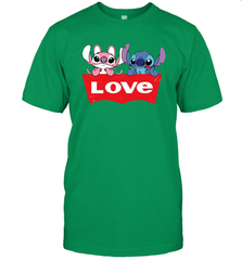 Stitch and Angel love Levi's logo T-Shirt - kambletee