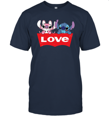 Stitch and Angel love Levi's logo T-Shirt - kambletee