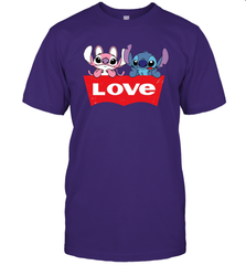 Stitch and Angel love Levi's logo T-Shirt - kambletee
