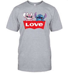 Stitch and Angel love Levi's logo T-Shirt - kambletee