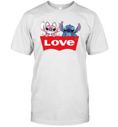 Stitch and Angel love Levi's logo T-Shirt - kambletee