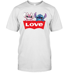 Stitch and Angel love Levi's logo T-Shirt - kambletee