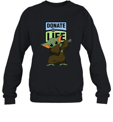 Baby Yoda Dabbing Donate Life Sweatshirt - kambletee