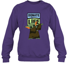 Baby Yoda Dabbing Donate Life Sweatshirt - kambletee