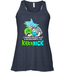 Kakarick I turned myself into a saiyan Rick And Morty Racerback Tank - kambletee