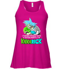 Kakarick I turned myself into a saiyan Rick And Morty Racerback Tank - kambletee