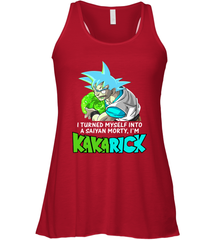 Kakarick I turned myself into a saiyan Rick And Morty Racerback Tank - kambletee