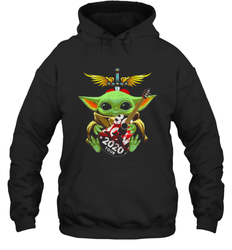 Baby Yoda hug Bon Jovi 2020 Tour Star Wars Hoodie - kambletee