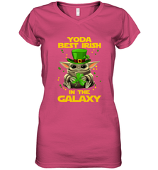 Baby Yoda Best Irish In The Galaxy Women's V-Neck - kambletee