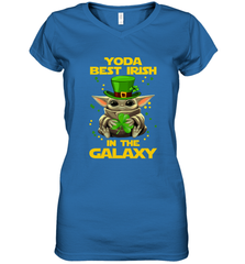 Baby Yoda Best Irish In The Galaxy Women's V-Neck - kambletee