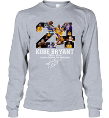 24 Kobe Bryant 1978 2020 Thank You For The Memories Signature Long Sleeve T-Shirt - kambletee