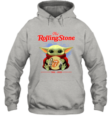 Star Wars Baby Yoda hug The Rolling Stones band 1962 2020 Hoodie - kambletee