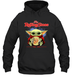 Star Wars Baby Yoda hug The Rolling Stones band 1962 2020 Hoodie - kambletee
