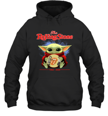 Star Wars Baby Yoda hug The Rolling Stones band 1962 2020 Hoodie - kambletee