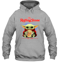 Star Wars Baby Yoda hug The Rolling Stones band 1962 2020 Hoodie - kambletee