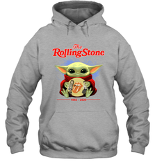 Star Wars Baby Yoda hug The Rolling Stones band 1962 2020 Hoodie - kambletee