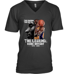The Mamba The Myth The Legend Kobe Bryant 1987 2020 Men's V-Neck - kambletee