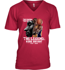 The Mamba The Myth The Legend Kobe Bryant 1987 2020 Men's V-Neck - kambletee