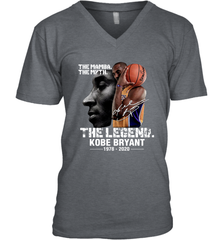 The Mamba The Myth The Legend Kobe Bryant 1987 2020 Men's V-Neck - kambletee