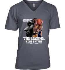 The Mamba The Myth The Legend Kobe Bryant 1987 2020 Men's V-Neck - kambletee